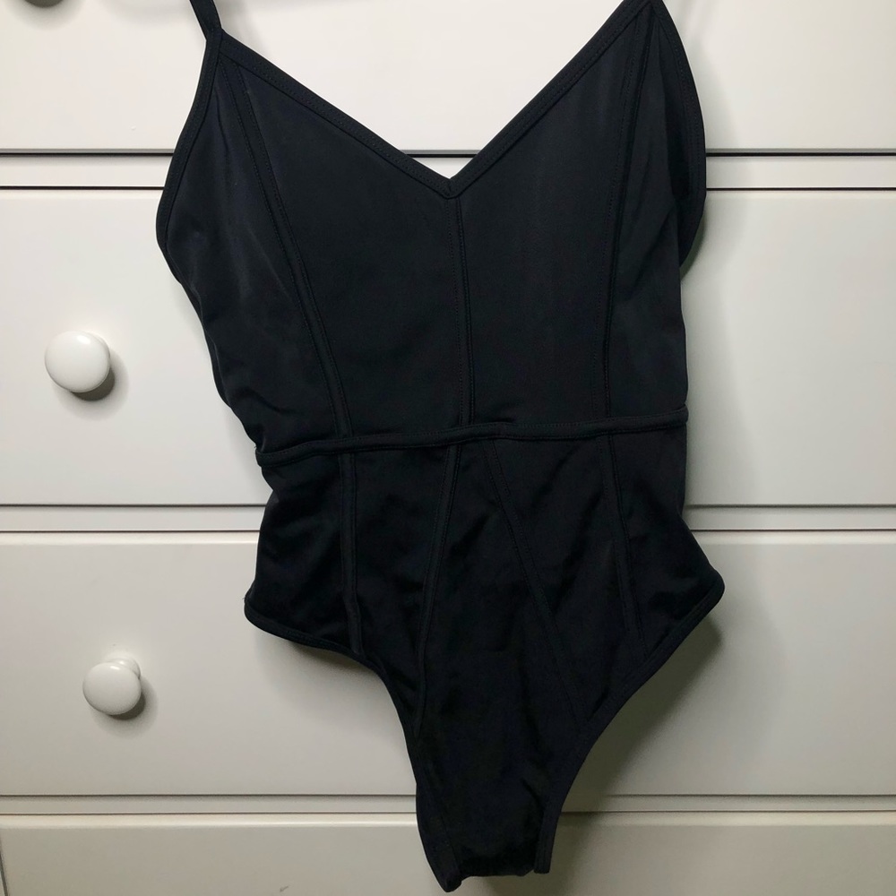 black one piece swimsuit